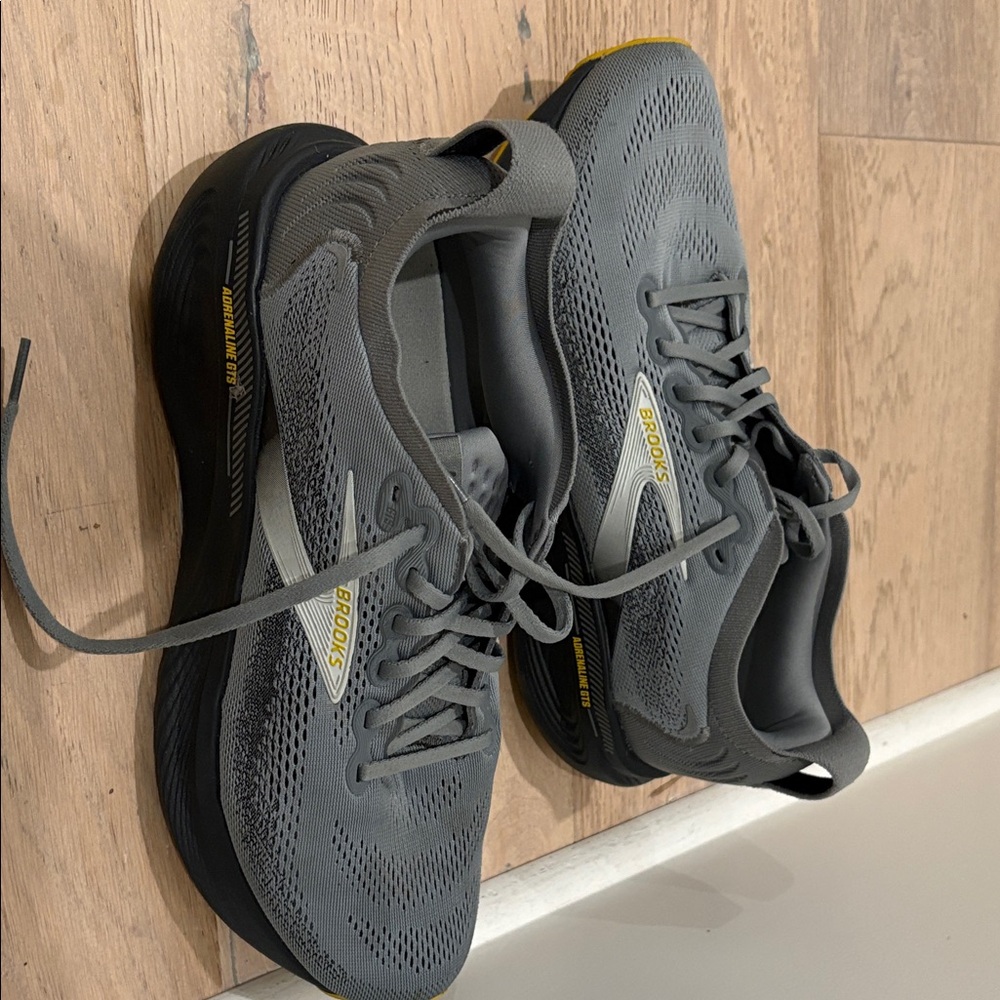 Brooks Gray and Yellow Running Shoes
